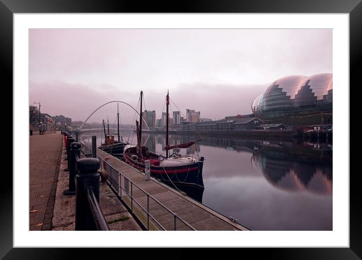 Newcastle Quayside Dawn Framed Mounted Print by Rob Cole