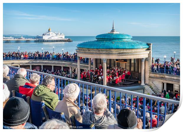 Eastbourne Bandstand Christmas Concert Print by Dave Collins