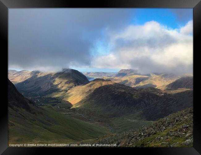View of Haystacks and High Stile Framed Print by EMMA DANCE PHOTOGRAPHY