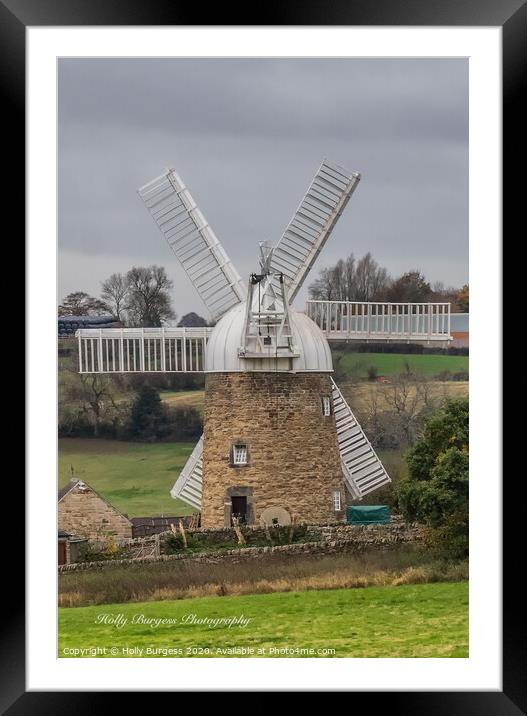Heage Windmill Belper Framed Mounted Print by Holly Burgess