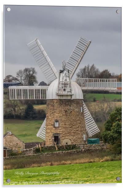 Heage Windmill Belper Acrylic by Holly Burgess