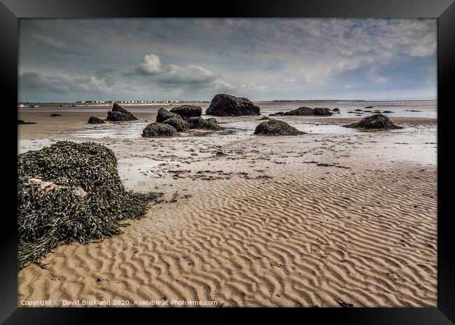 Beach Ripples at Barmouth Framed Print by David Buckland
