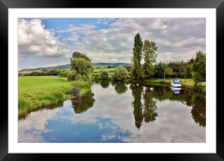 View from Eckington Bridge Framed Mounted Print by Susan Snow