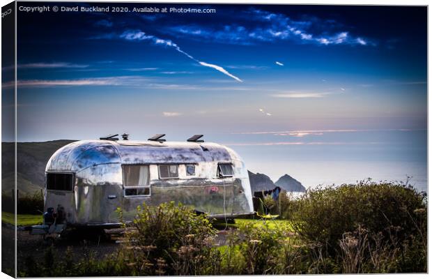 Airstream Tintagel View Canvas Print by David Buckland