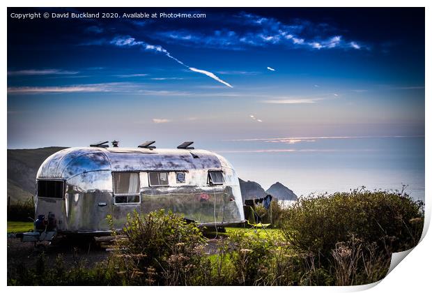 Airstream Tintagel View Print by David Buckland