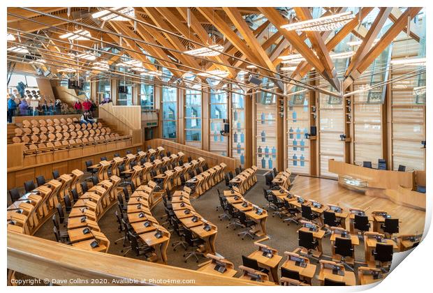 Scottish Parliament Debating Chamber Print by Dave Collins