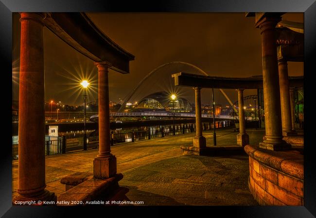 Newcastle upon Tyne 'Monumental Tyne' Framed Print by KJArt 