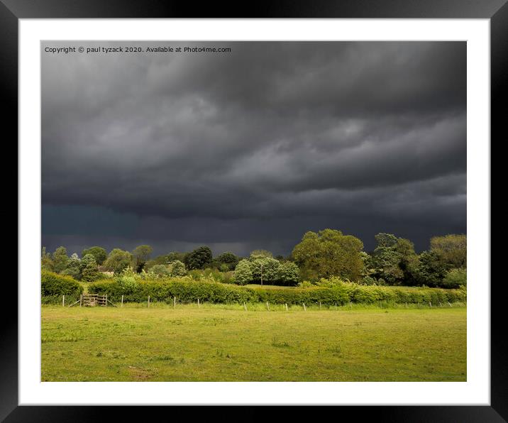 Storm approaching Framed Mounted Print by Paul Tyzack