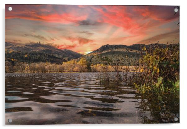 Lubnaig Loch Acrylic by Duncan Loraine