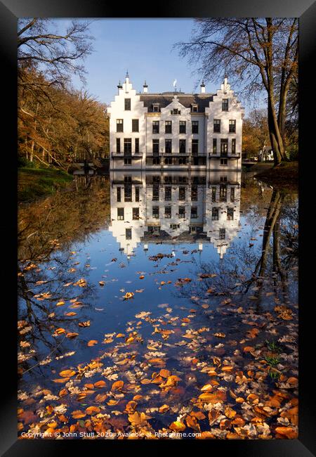 Castle Staverden in autumn mood Framed Print by John Stuij