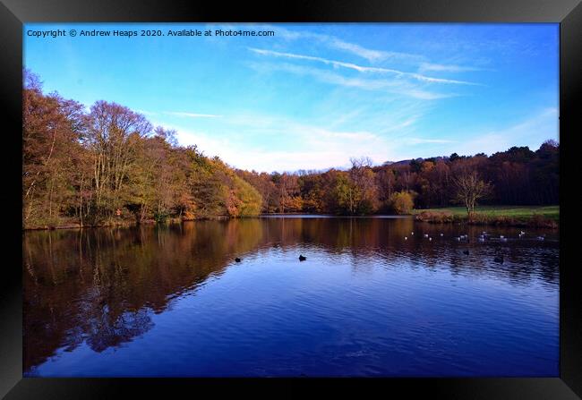 Biddulph Country Park Autumn colours Framed Print by Andrew Heaps