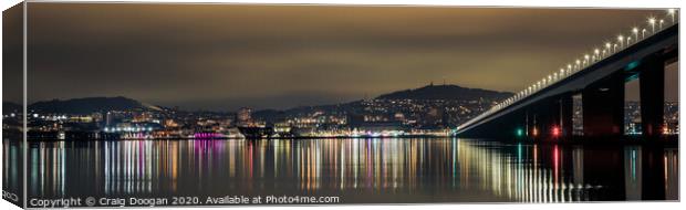 Dundee Panoramic Canvas Print by Craig Doogan