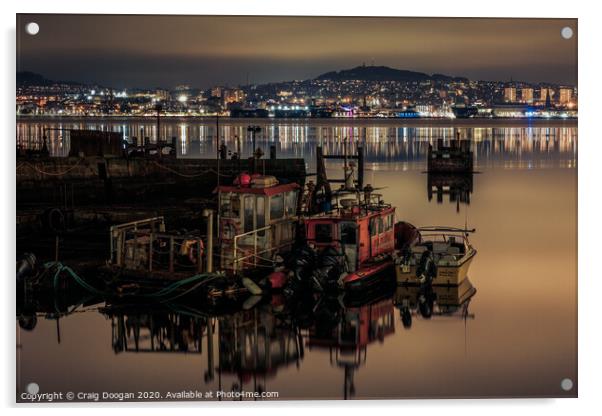 Newport on Tay Harbour Acrylic by Craig Doogan