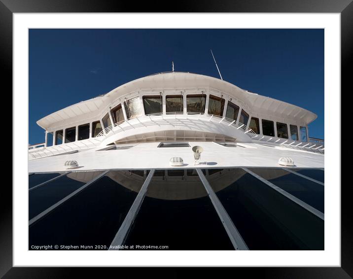 Cruise Liner Bridge Framed Mounted Print by Stephen Munn