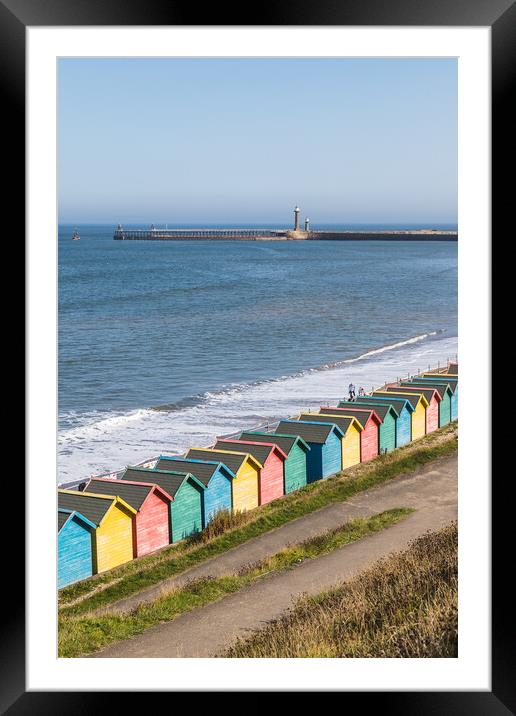 Winding paths to the beach huts at Whitby Framed Mounted Print by Jason Wells
