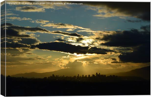 Dazzling clouds over Burnaby Canvas Print by Ali asghar Mazinanian
