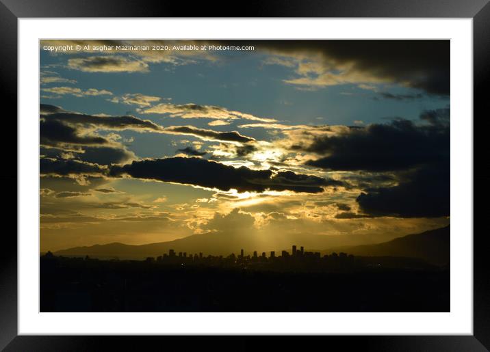 Dazzling clouds over Burnaby Framed Mounted Print by Ali asghar Mazinanian