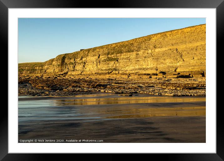 Dunraven Bay Cliffs Glamorgan Heritage Coast Wales Framed Mounted Print by Nick Jenkins