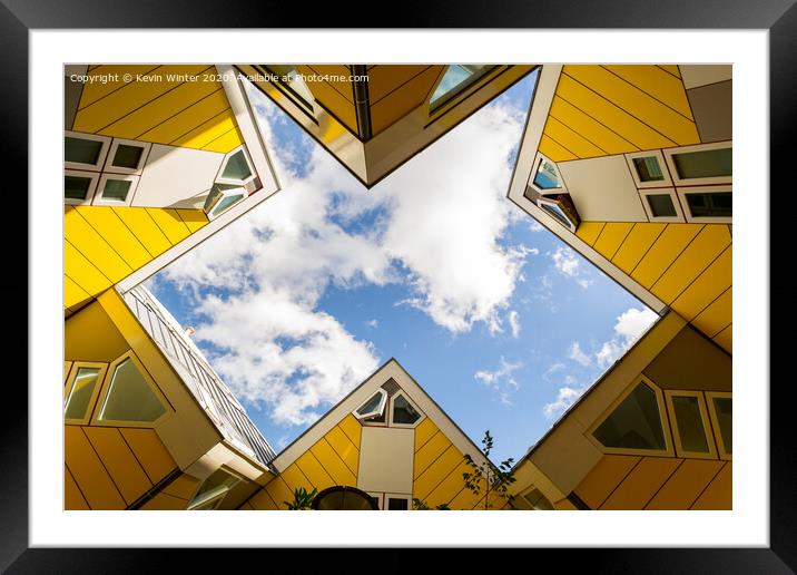 Cube Houses framed mounted print Framed Mounted Print by Kevin Winter
