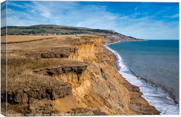 Atherfield To Blackgang Isle Of Wight Canvas Print by Wight Landscapes