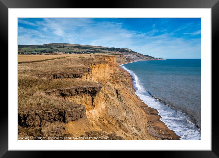 Atherfield To Blackgang Isle Of Wight Framed Mounted Print by Wight Landscapes