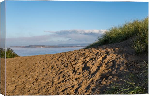 sand dunes at Instow Canvas Print by Tony Twyman