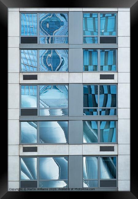 Abstract reflections New York Framed Print by Martin Williams