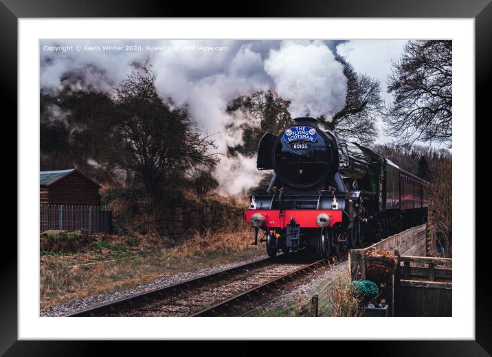 Flying Scotsman framed mounted print Framed Mounted Print by Kevin Winter