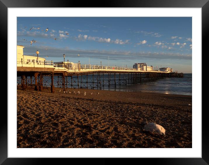 Worthing Pier Sussex Framed Mounted Print by Clive Eariss