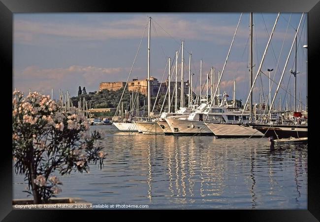 The Port, Antibes. Framed Print by David Mather
