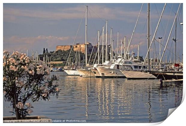 The Port, Antibes. Print by David Mather