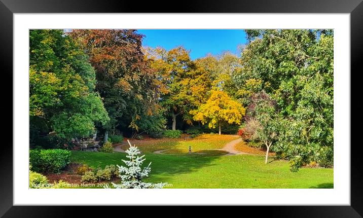 Autumn colours  Framed Mounted Print by Preston Martin