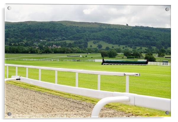 looking out across Cheltenham Race Course Acrylic by andrew gardner