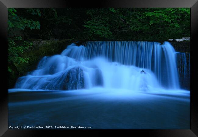 Calder Falls Lanarkshire  Framed Print by David Wilson