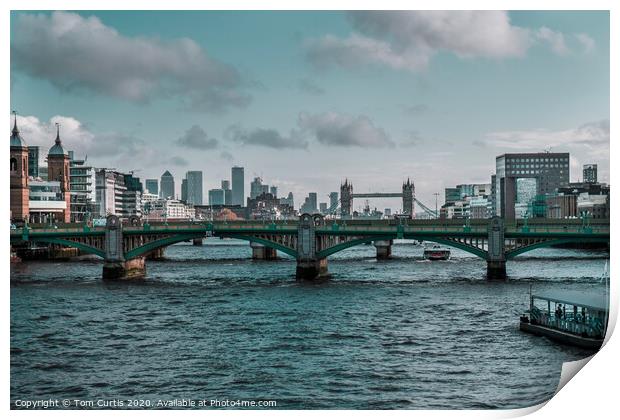 London Scape Print by Tom Curtis