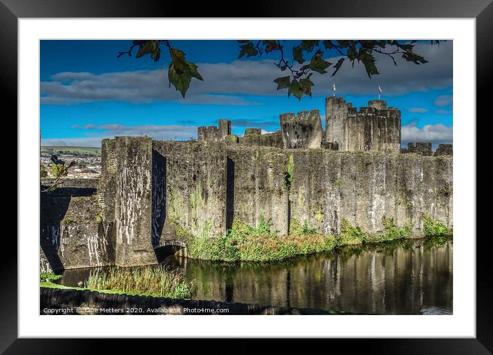 Caerphilly Castle Framed Mounted Print by Jane Metters