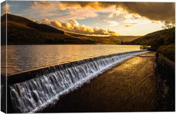 The Golden Glow at Talybont Reservoir Canvas Print by Karl McCarthy