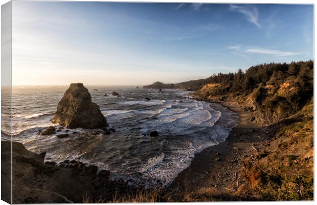 Golden Hour at Otter Point Canvas Print by Belinda Greb