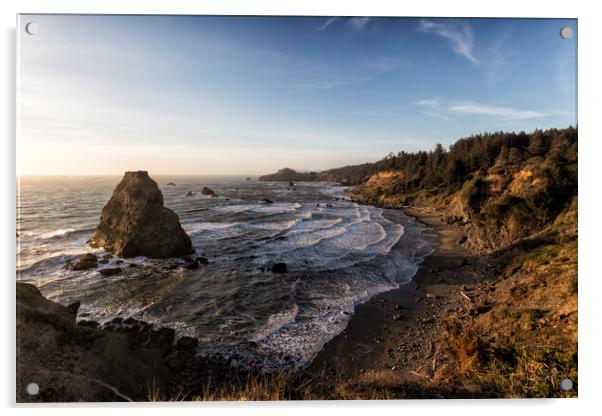 Golden Hour at Otter Point Acrylic by Belinda Greb
