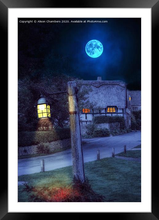 By The Light Of The Parish Lantern Framed Mounted Print by Alison Chambers