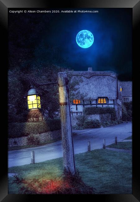 By The Light Of The Parish Lantern Framed Print by Alison Chambers