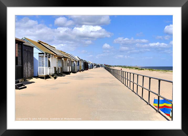 Promenade at Sandilands in Sutton on sea in Lincolnshire. Framed Mounted Print by john hill