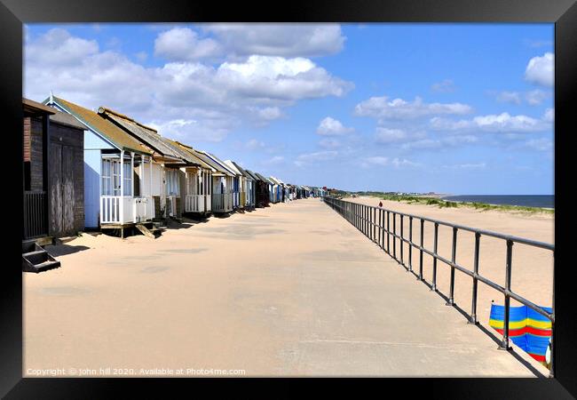 Promenade at Sandilands in Sutton on sea in Lincolnshire. Framed Print by john hill