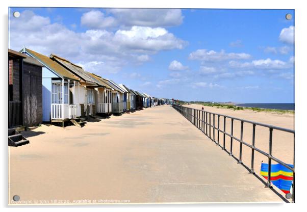 Promenade at Sandilands in Sutton on sea in Lincolnshire. Acrylic by john hill