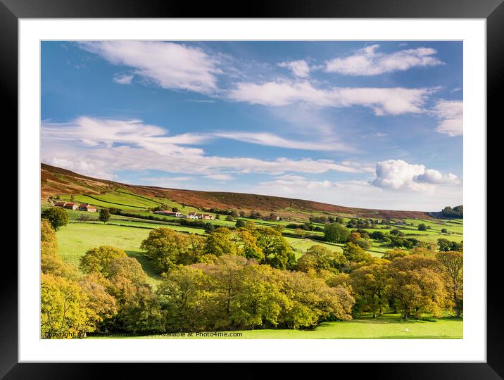 Bransdale In Autumn Framed Mounted Print by Richard Burdon