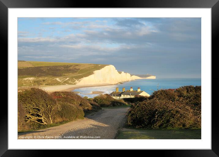 Seven Sisters from Seaford Head Framed Mounted Print by Chris Harris