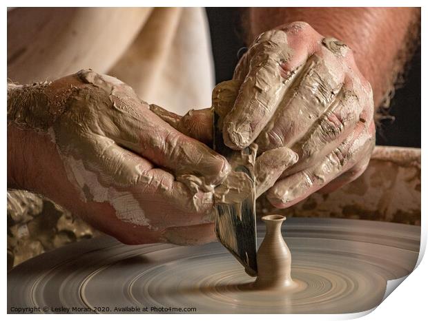 The Skill of the Potter Print by Lesley Moran