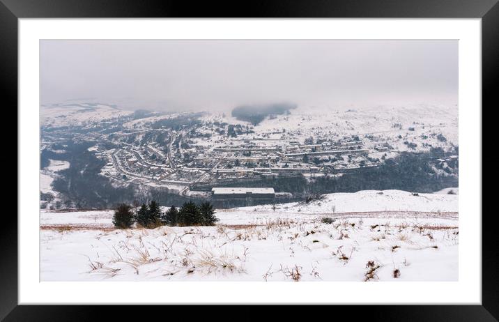 Looking down on Ferndale Framed Mounted Print by Dean Merry