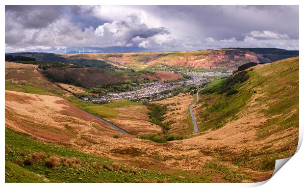 Bwlch-Y-Clawdd Road, Cwm-Parc Print by Dean Merry