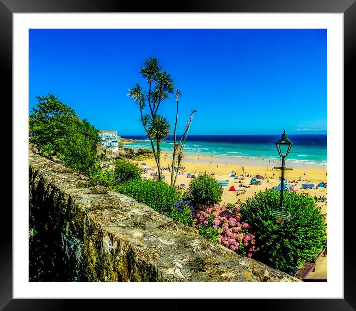 SunKissed Cornish Paradise Framed Mounted Print by Beryl Curran